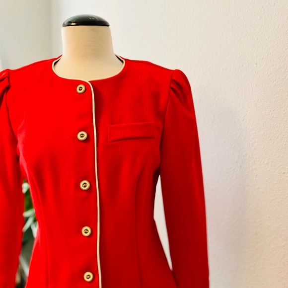 NWT- VTG Breli Original Vibrant Red Shacket - Picture 3 of 8